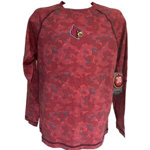 Louisville Cardinals  Colosseum Red Camo LS Shirt Youth Med 12-14 NEW